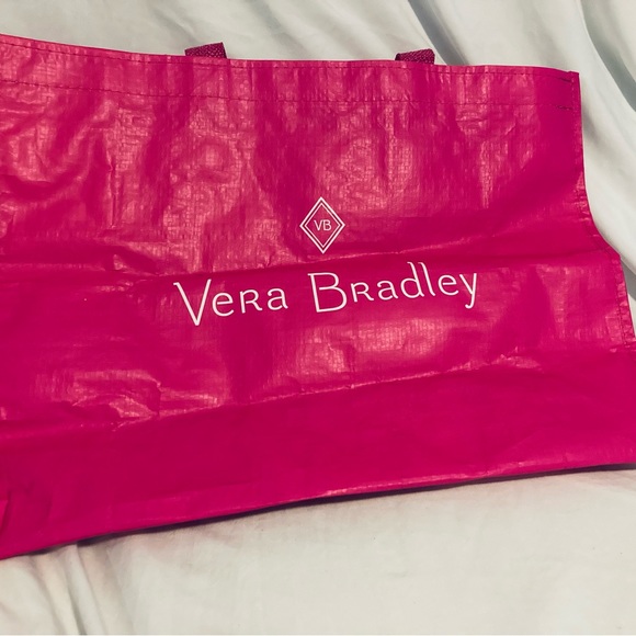Vera Bradley Handbags - Vera Bradley Reusuable Lightweight Shopping Bag Pink With Handles